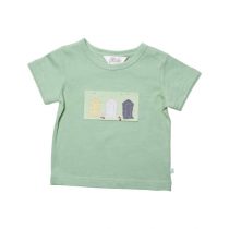 Bebe Green T-shirt With Beach Huts
