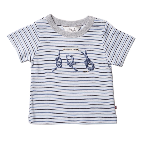 Bebe Striped T-shirt with knot design