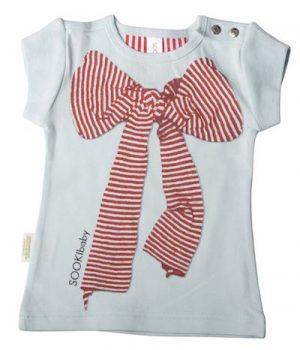 Sooki Baby Pale Green T shirt With Large Bow