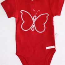 Tiny Tribe Red Butterfly Snapsuit