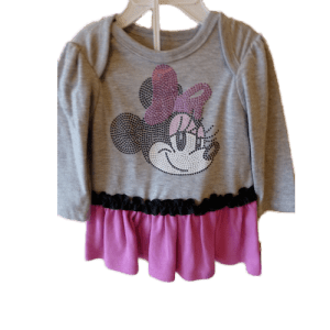 Disney Minnie Mouse Dress in Grey and Pink