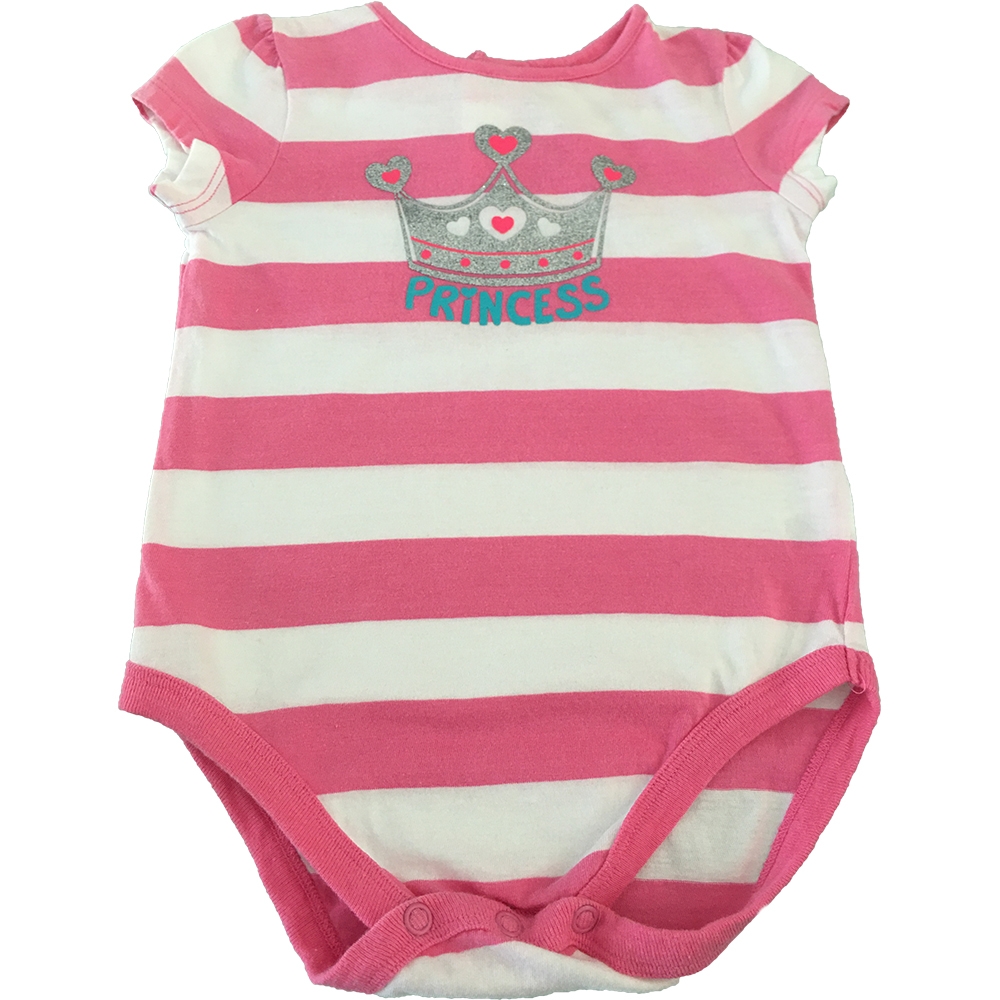Jumping Bean Snapsuit Pink and White